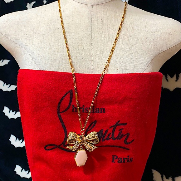 🖤J.CREW 💕ribbon locket gold necklace